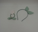 Set de vincha con orejitas y colita paquete X12u colores surtidos