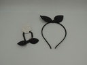 Set de vincha con orejitas y colita paquete X12u colores surtidos
