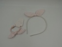 Set de vincha con orejitas y colita paquete X12u colores surtidos