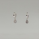 Aro bronce dorado colgante micropave con cubic