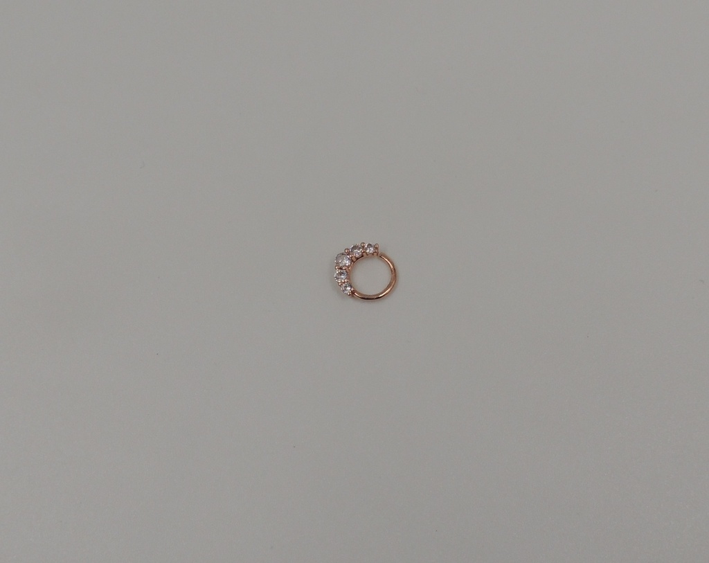 Aro bronce rosado tipo piercing