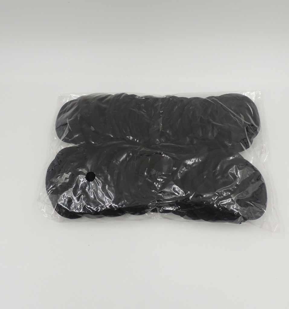 Colitas elásticas lycra y algodón negras x48u