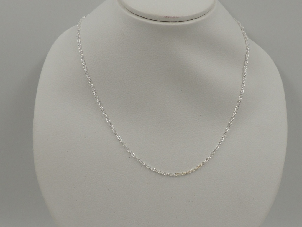 Cadena acero blanco trenzada