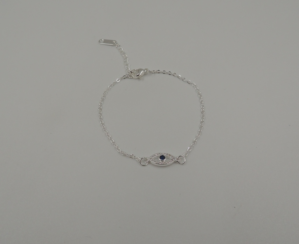 Pulsera acero blanco con strass