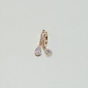 Aro bronce dorado colgante micropave con cubic