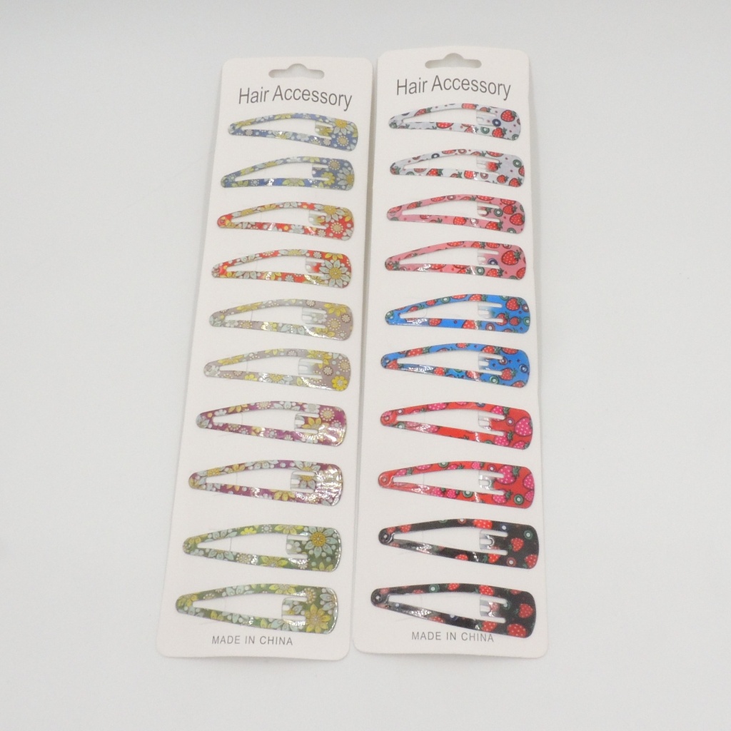 Hebilla tic -tac floreadas X12 u