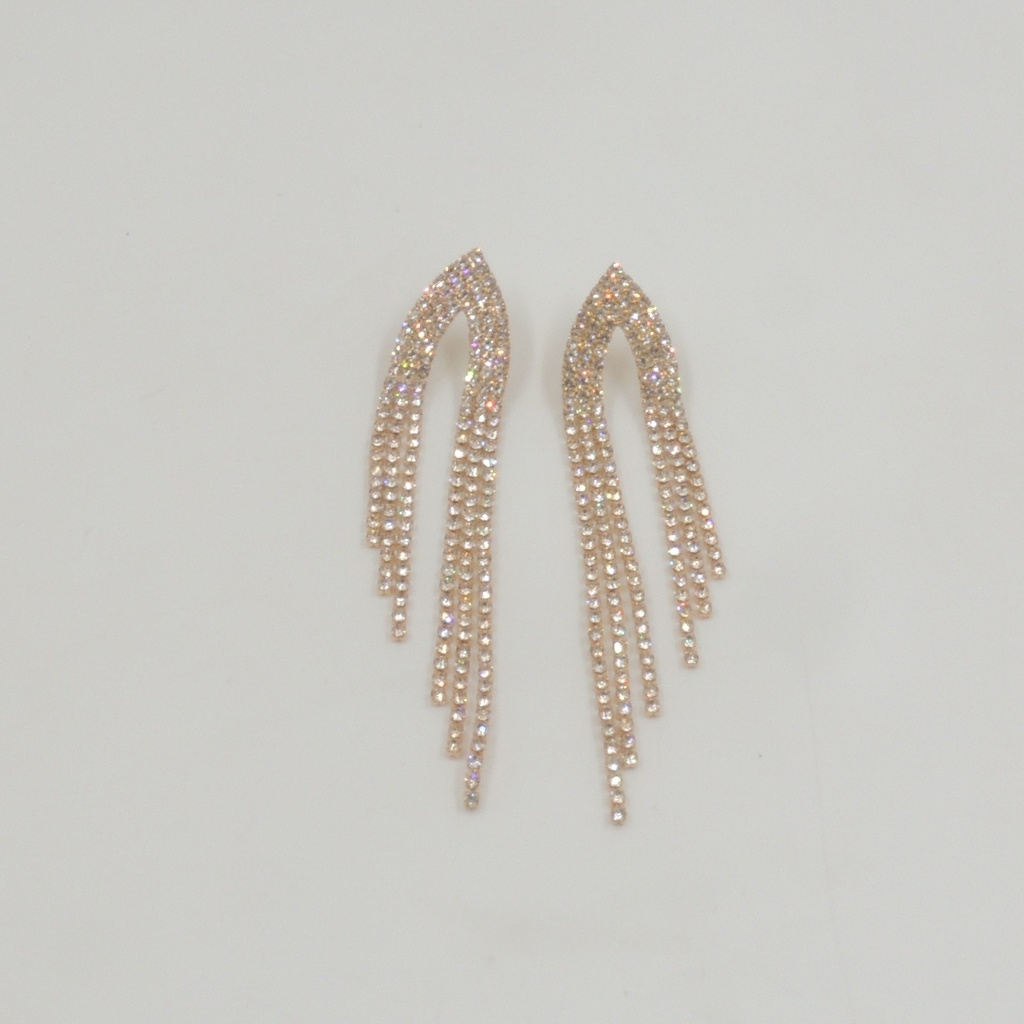 Aro dorado con strass