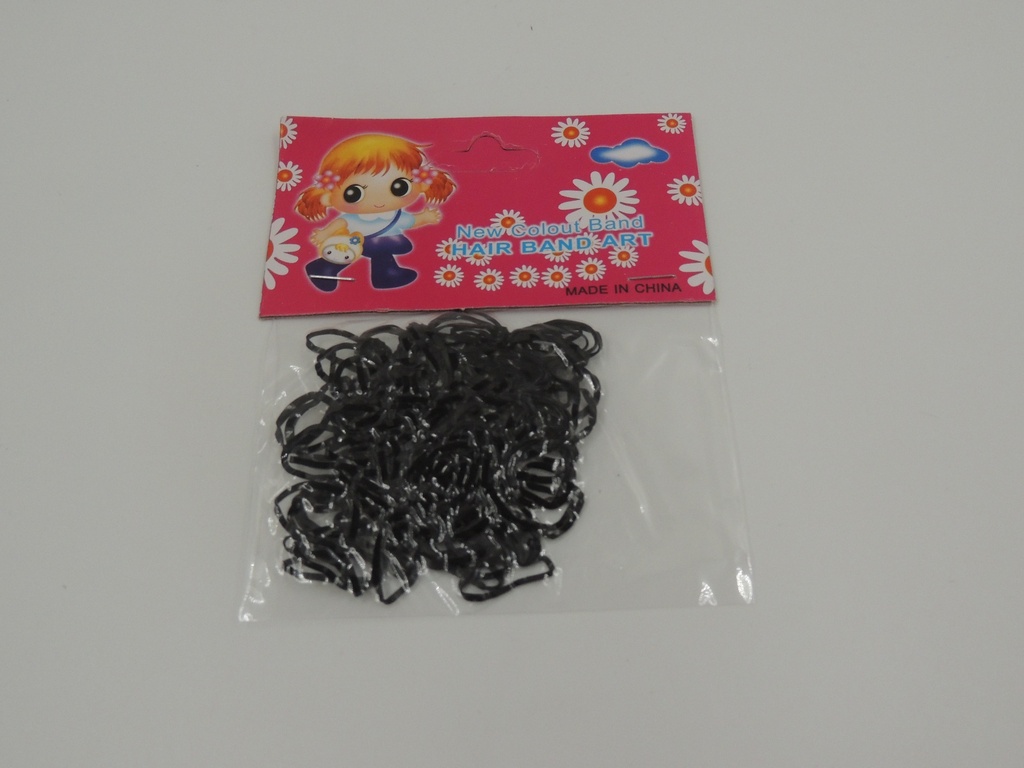 Final de trenza negro X12 paquetes