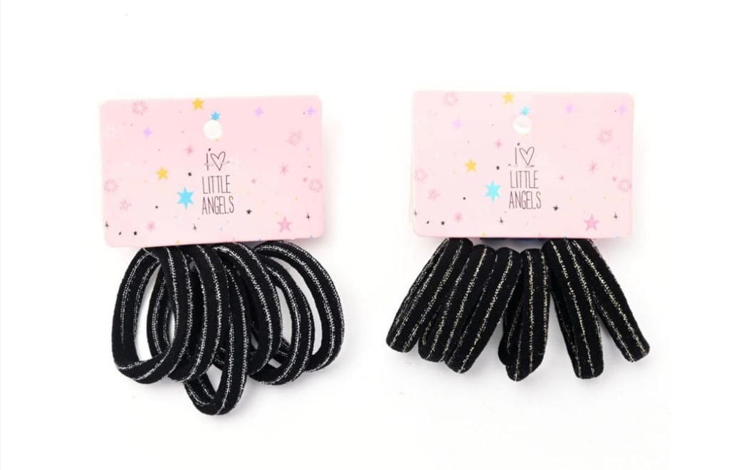 Colita negra con brillito x12 cartones