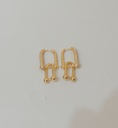 Aros bronce baño dorado y plateado