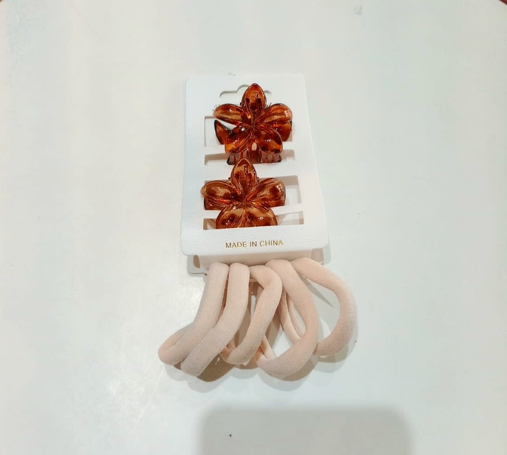 Set de broche flor y colitas
