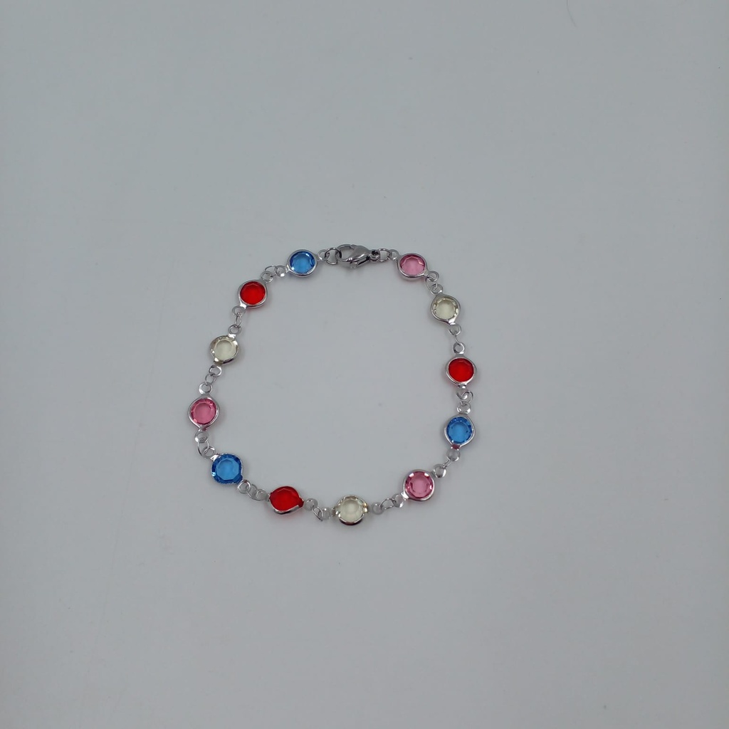Pulsera con piedras de distintos colores