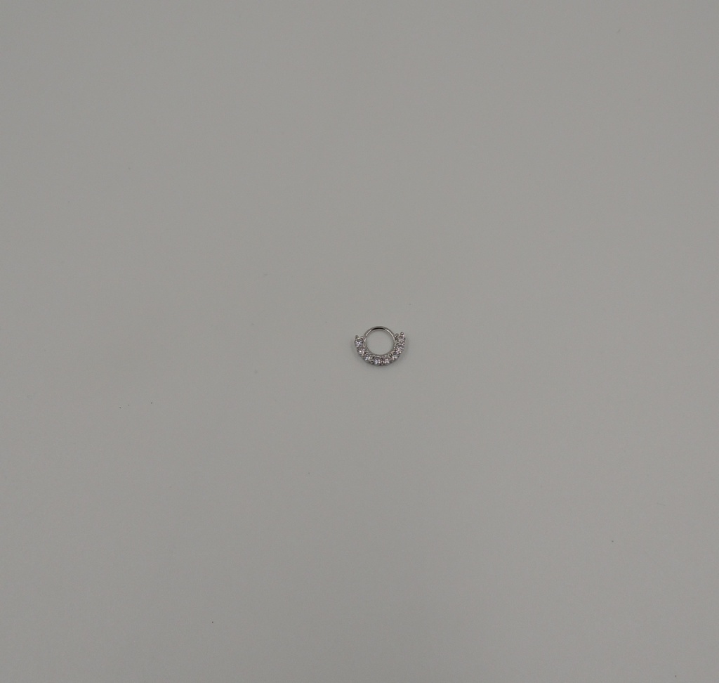 Aro bronce tipo piercing strass