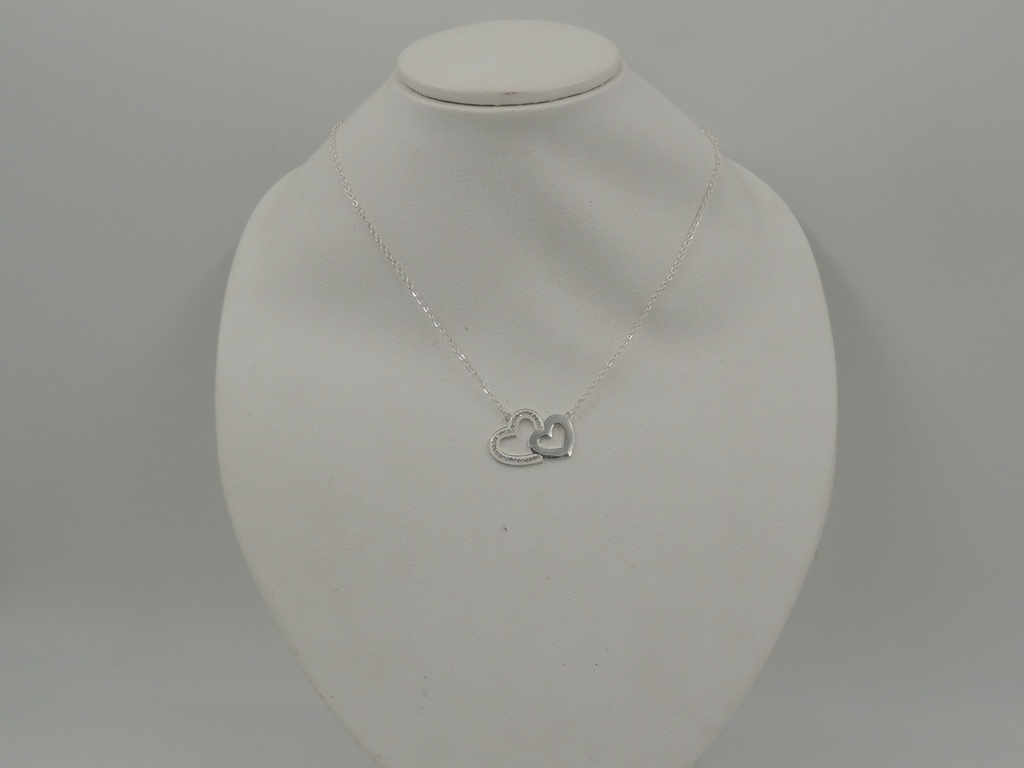 Cadena acero blanco dije de corazón