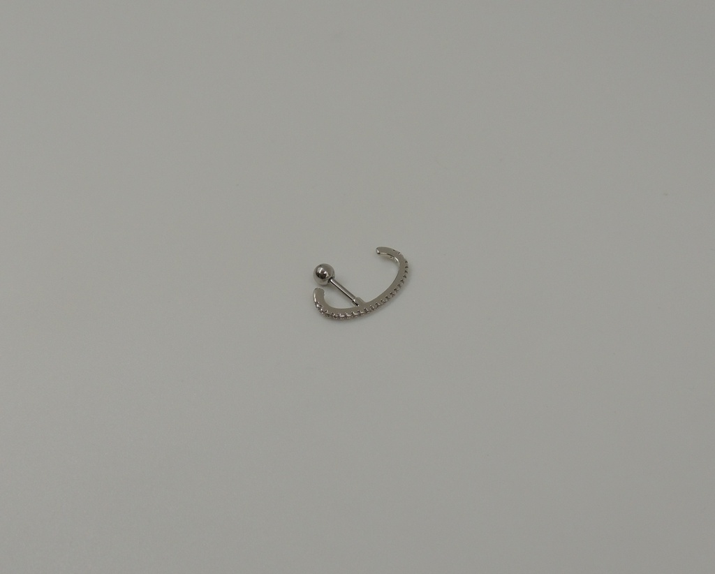 Aro bronce piercing strass