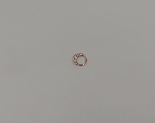 [BPAR116R] Aro bronce rosado tipo piercing