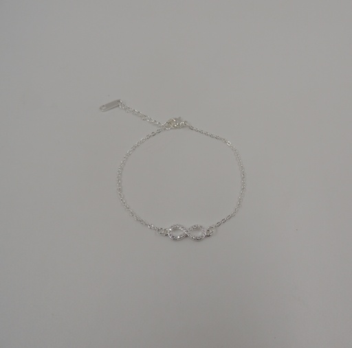 [APUDI287P] Pulsera acero blanco infinito