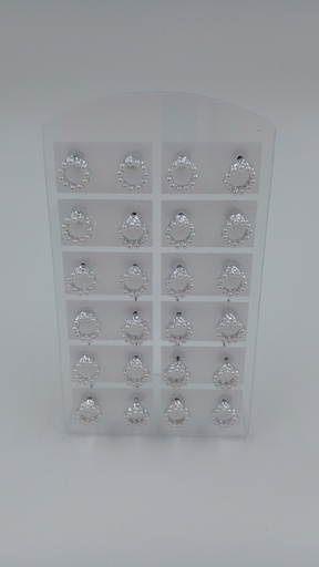 [AR1069] Aro microperlas redondo blíster x12 pares