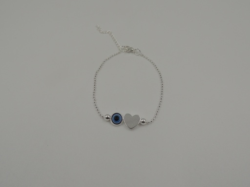 [APUDI246P] Pulsera acero blanco con dije
