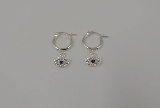 Aro acero blanco dije ojo strass