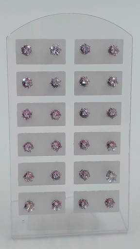[AR41] Aro acero piedra cubic blíster x12 pares