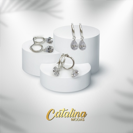 [AR4347P] Aro dije de gota. Acero blanco