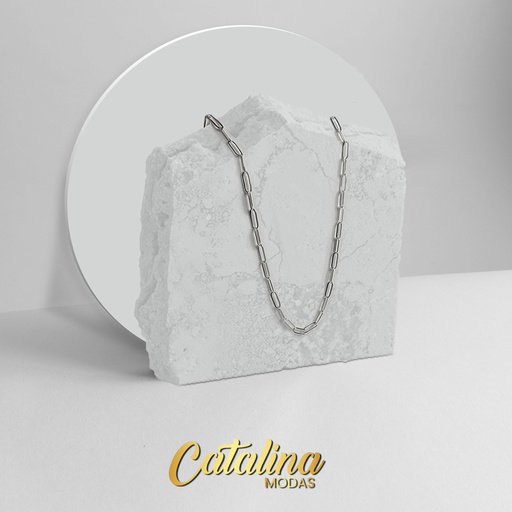 [ACALONG4.0X45P] Cadena de acero blanco larga