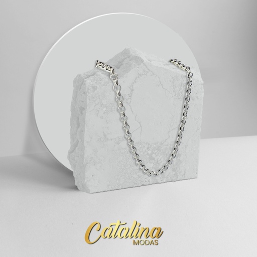 [ACAROLOC6X45P] Cadena de acero blanco larga