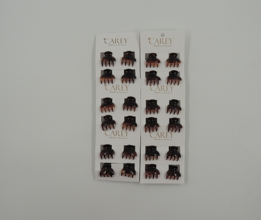 Broche chico para cabello Carey carton por 4u