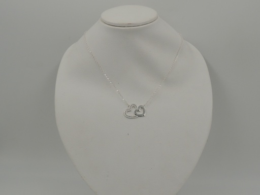 [ACA659] Cadena acero blanco dije de corazón