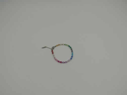 [APUCR102] Pulsera acero con cristales de colores