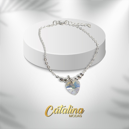 [APUDI268P] Pulsera dije de corazon