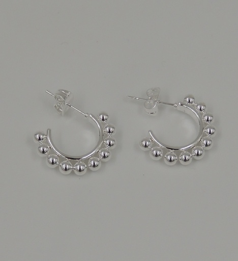 [AR4031P] Aro acero blanco semi circulo