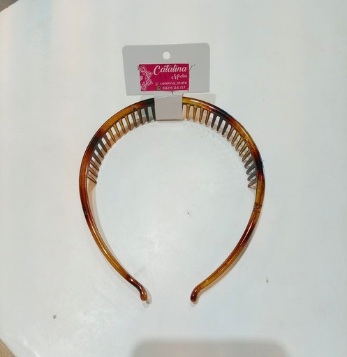[3161c1L] Vincha color Carey dientes rectos