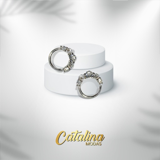 [BPAR116] Aro bronce tipo piercing con strass