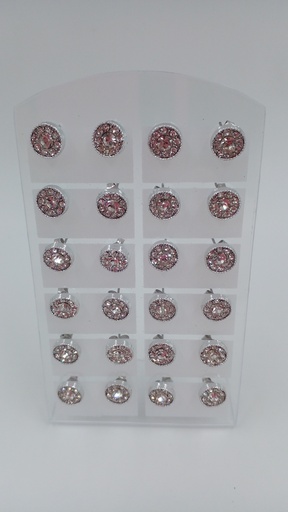 [AR1054] Aro redondo strass blíster x12 pares