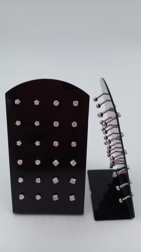 [AR153] Aro acero cubic grande rosca blíster X12 pares